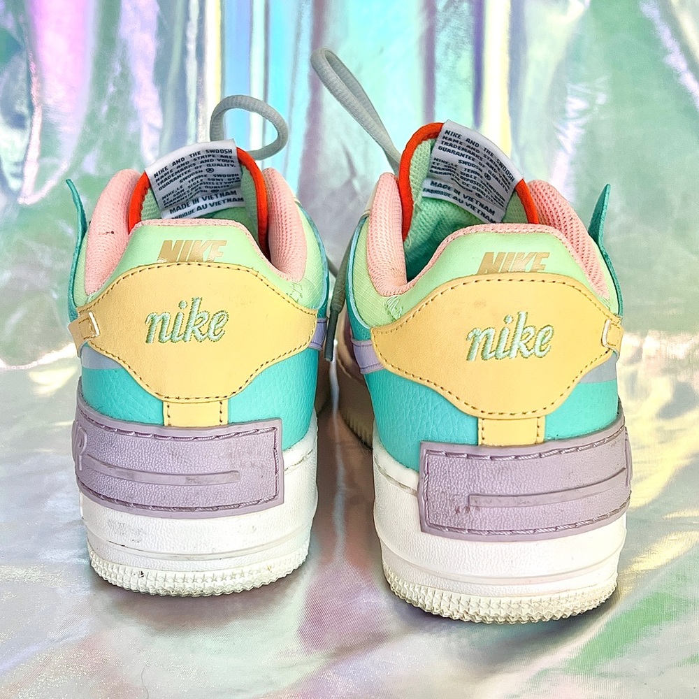 Nike Women's Pastel Ivory Air Force 1 Shadow Sneakers - Picture 6 of 8
